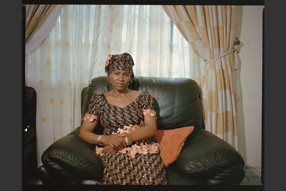 A Nigerian romance novelist sits for a portrait