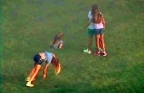 Children playing in grass